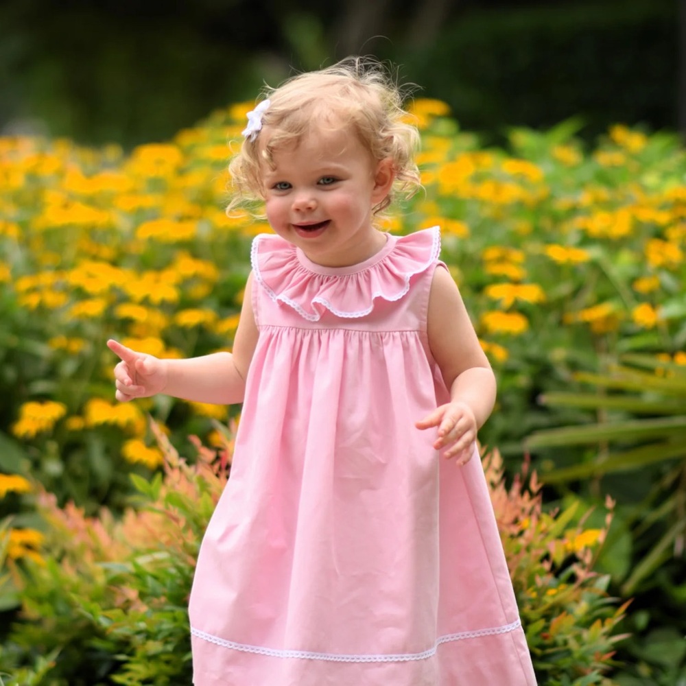 Funtasia Too… Pink Ruffle Dress with Lace Trim